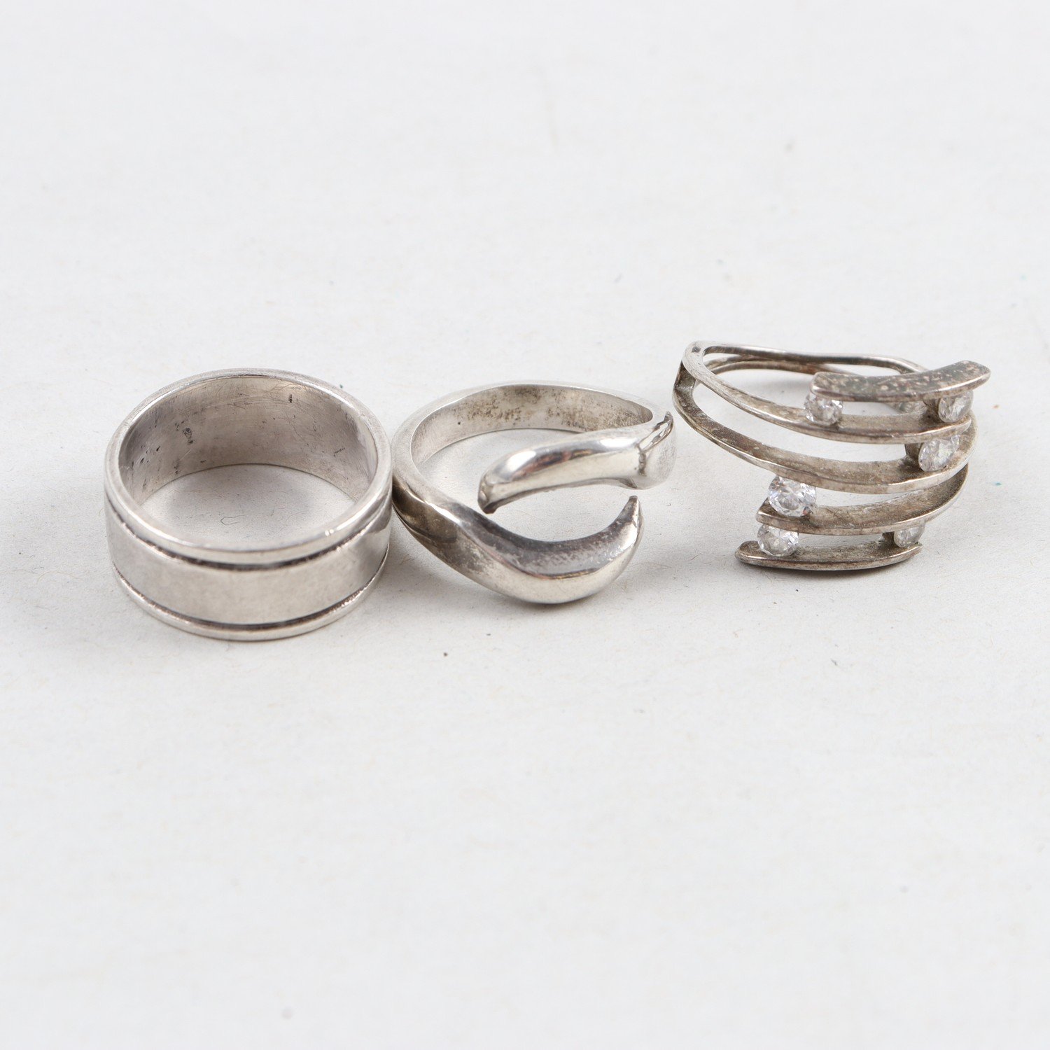 Ringar, Silver, 3st, vikt: 15,6g