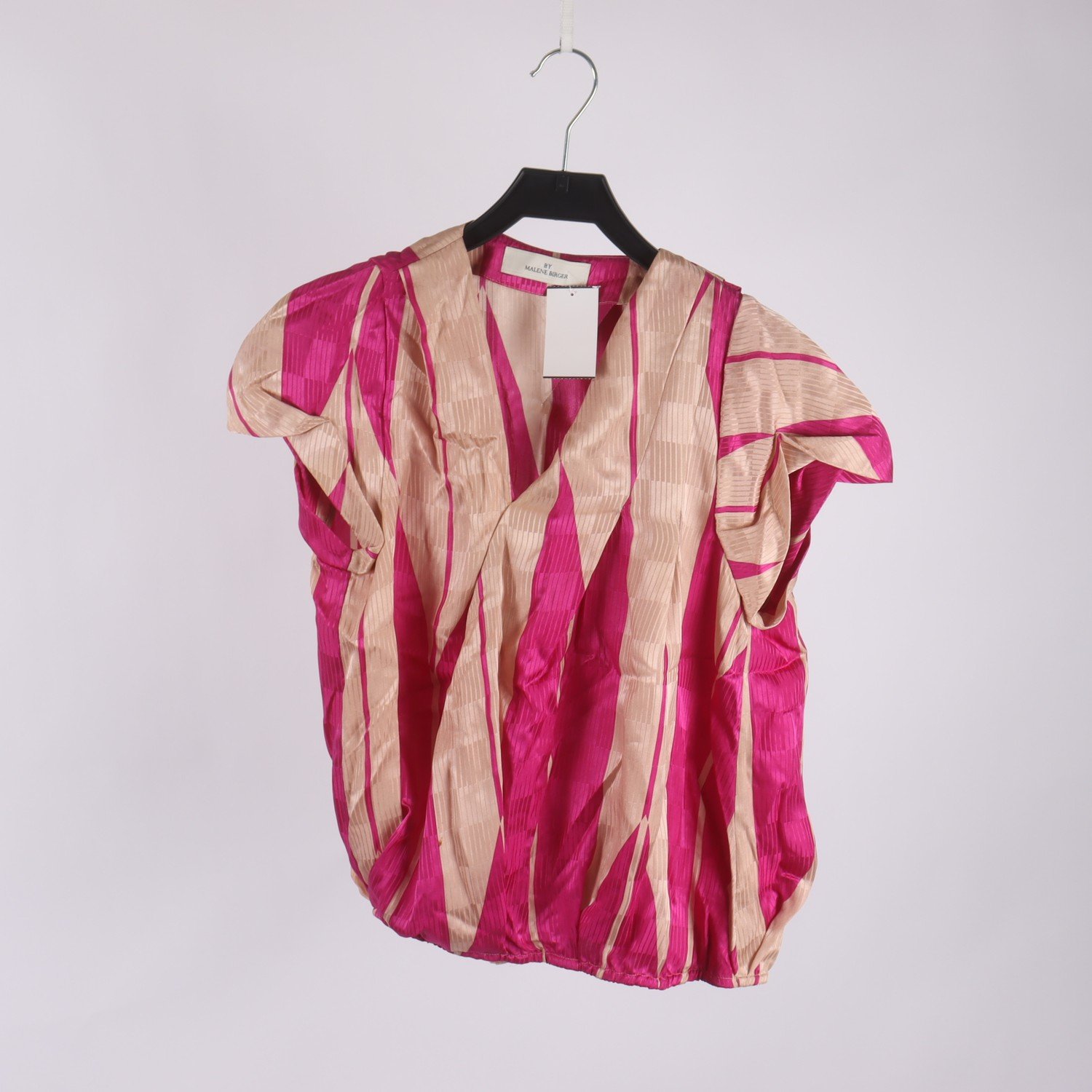 Blus, By Malene Birger, rosa, 100% silke, stl. 36