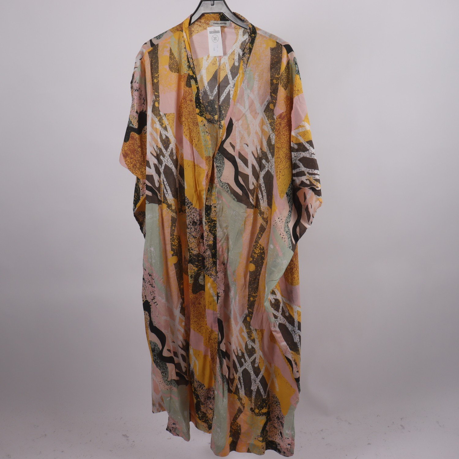 Klänning/kaftan, Carin Wester, gul, rosa, stl. one size