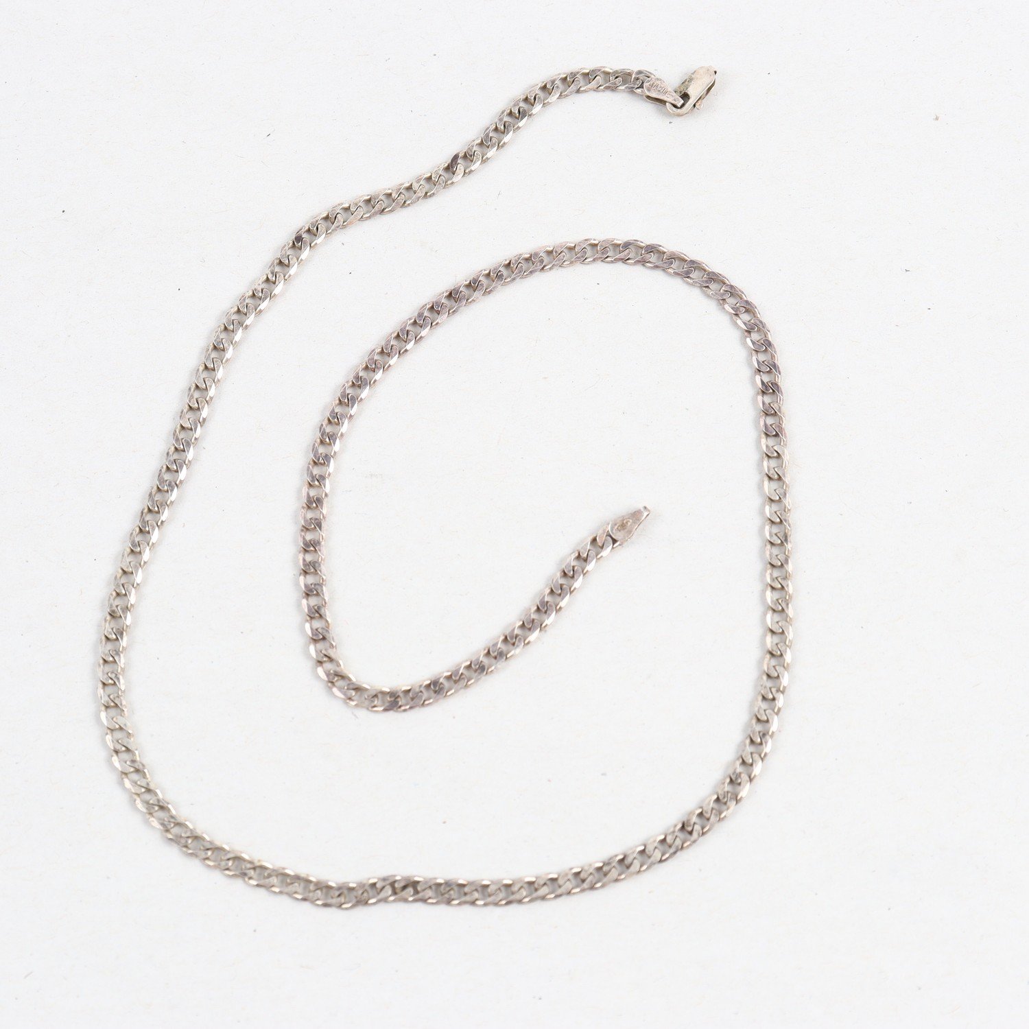 Halsband, pansarlänk, silver 925, vikt: 11,6g