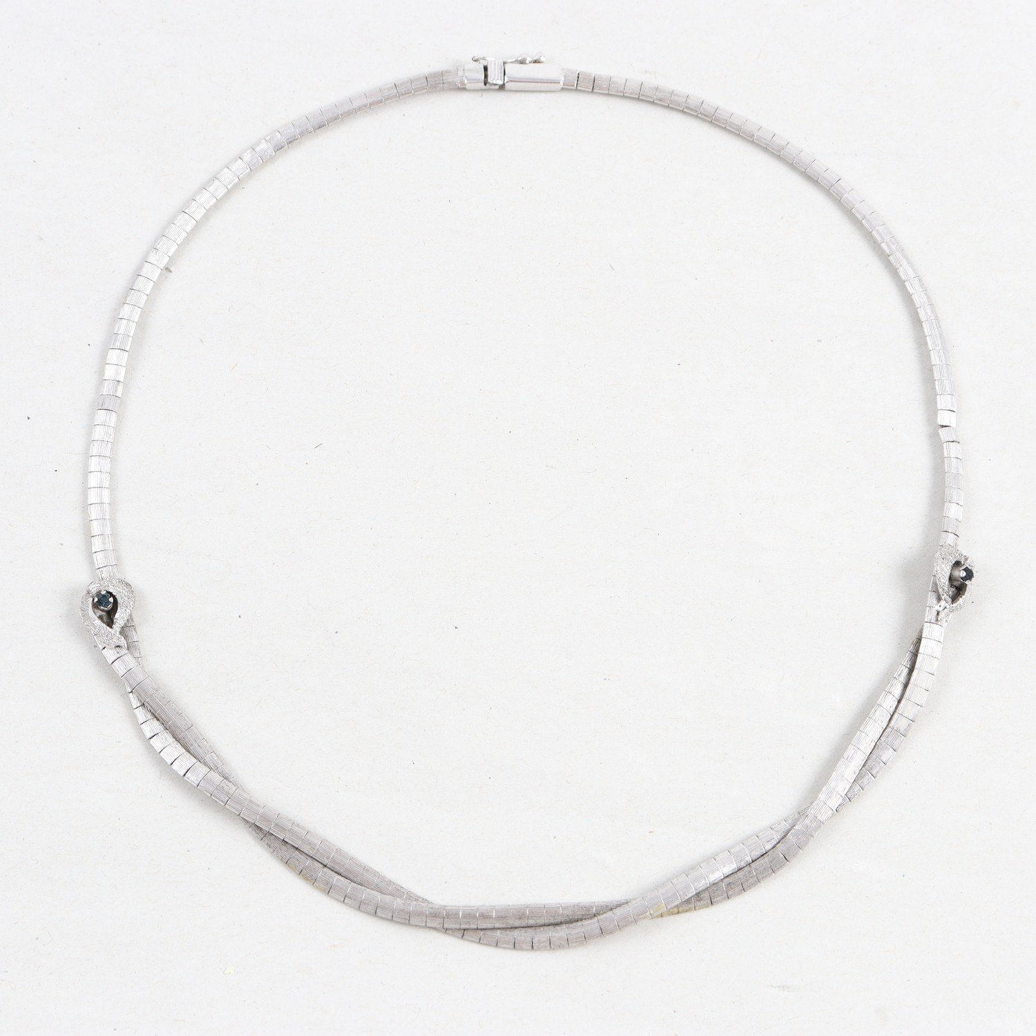 Halsband, Silver, Stenar, Vikt: 24,5g