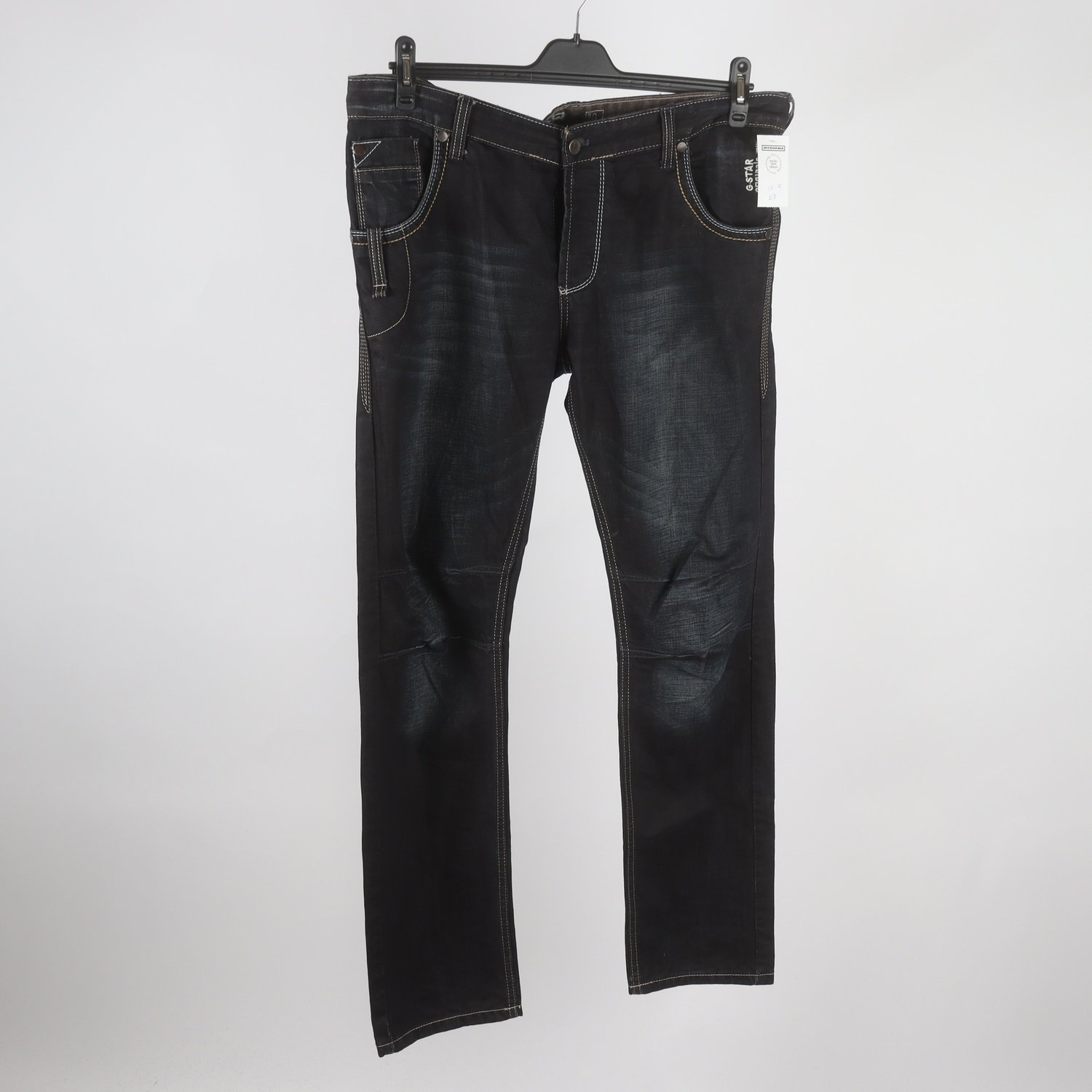 Jeans, G-star Raw 3301, blå/svart, stl. W: 36″