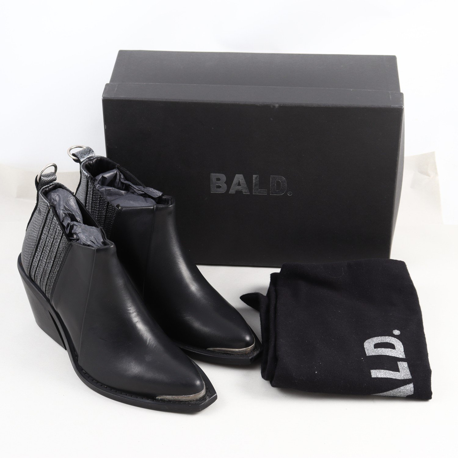 Boots, BALD., svart, stl. 38