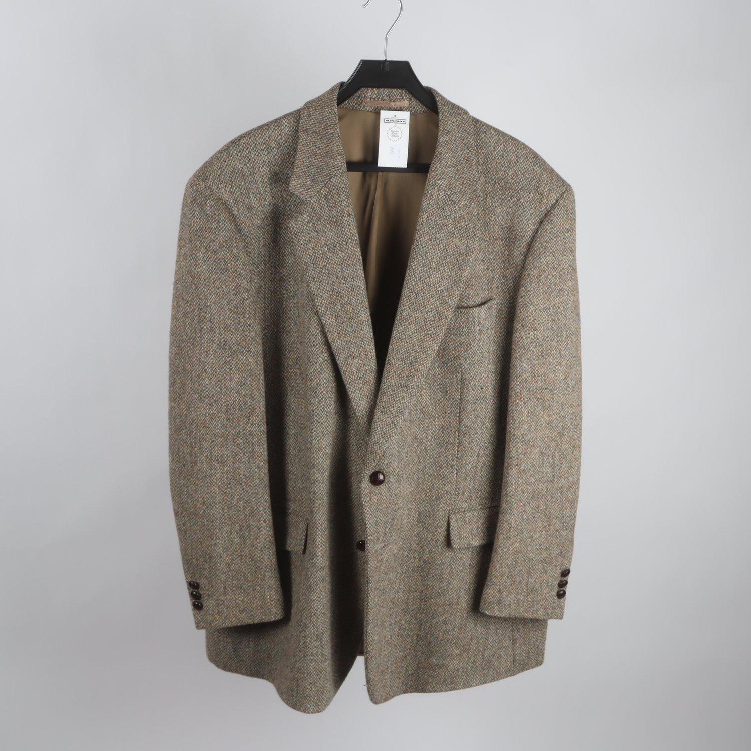 Kavaj, Harris Tweed beige, ull, stl. 60