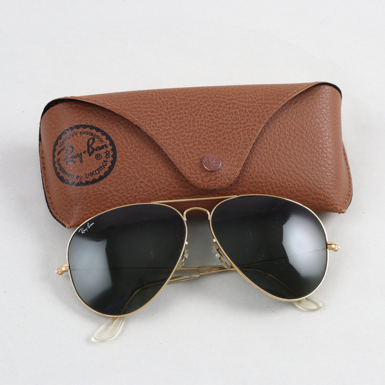 Solglasögon, metall, Bauch & Lomb, Ray Ban Aviator Larger, guld, vintage