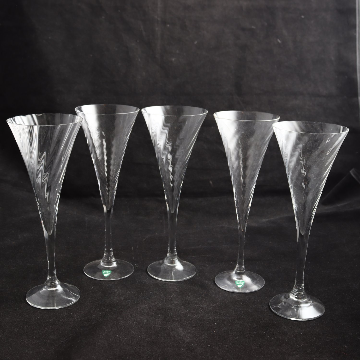 Champagneglas, Helena, Gunnar Cyrén, Orrefors, 5 st. Samfraktas ej.