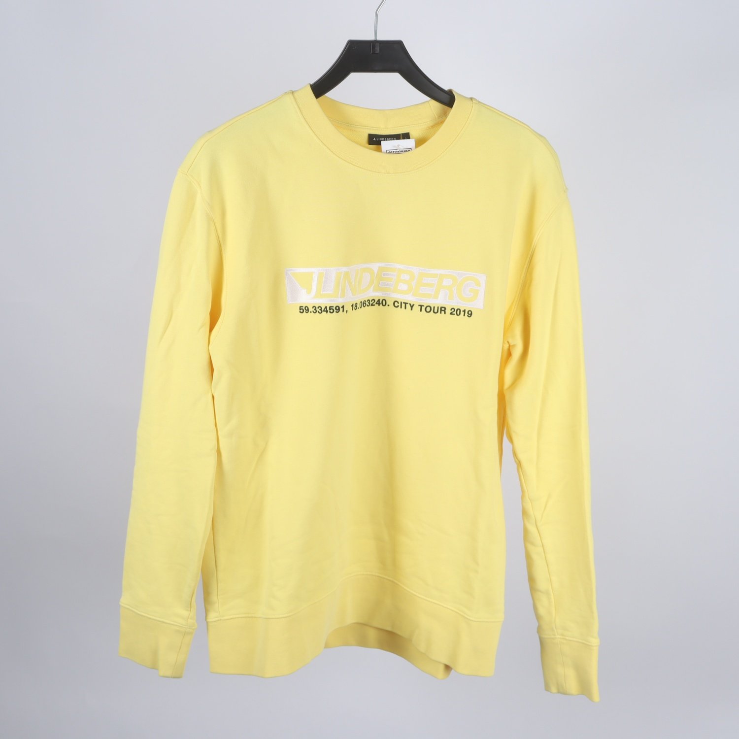 Sweatshirt, J.Lindeberg, gul, stl. L