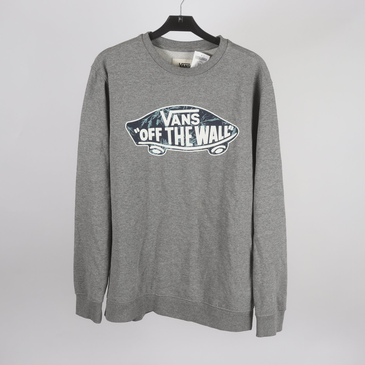 Sweatshirt, Vans ”Off The Wall” grå, stl. M