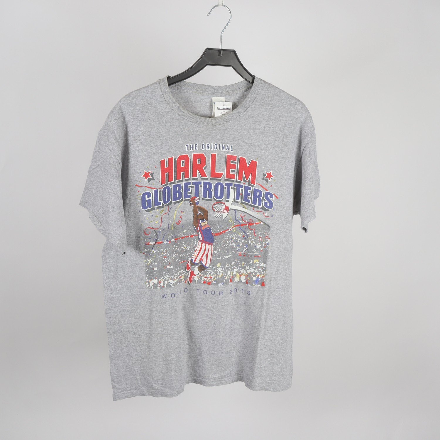 T-shirt, Harlem Globetrotters, grå, stl. L