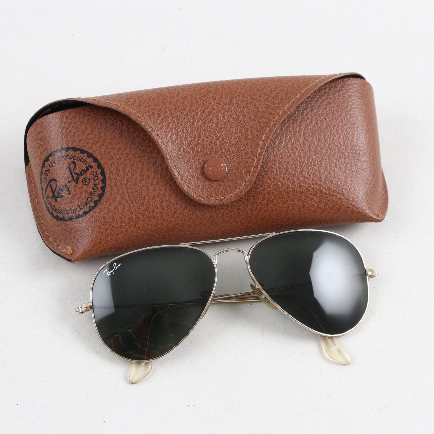 Solglasögon, metall, Ray Ban Aviator Large Metal, guldfärgade