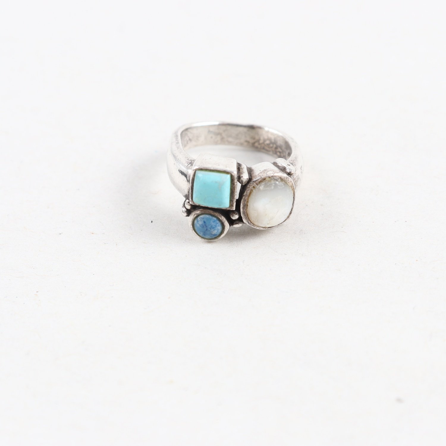 Ring, silver 925, naturstenar, brv: 5,7g