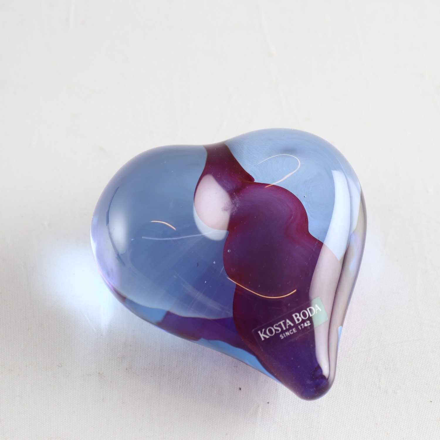 Skulptur, glas, ”Heartbeat”, Bertil Vallien, Kosta Boda