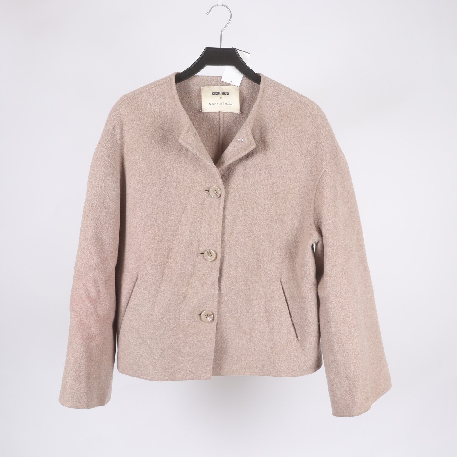 Jacka, About You x Marie von Behrens, beige, ull, alpaca, stl. 34