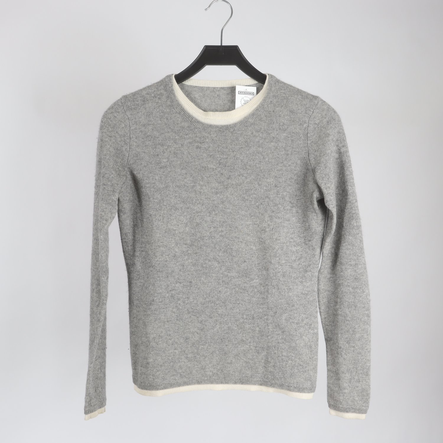 Tröja, grå, ull, cashmere, stl. ca. XS/S