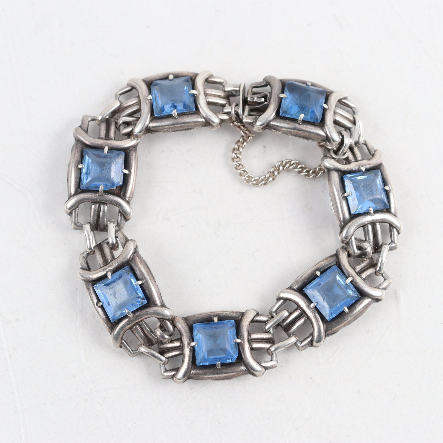 Armband, Stenar, Silver, Vikt: 23,6g