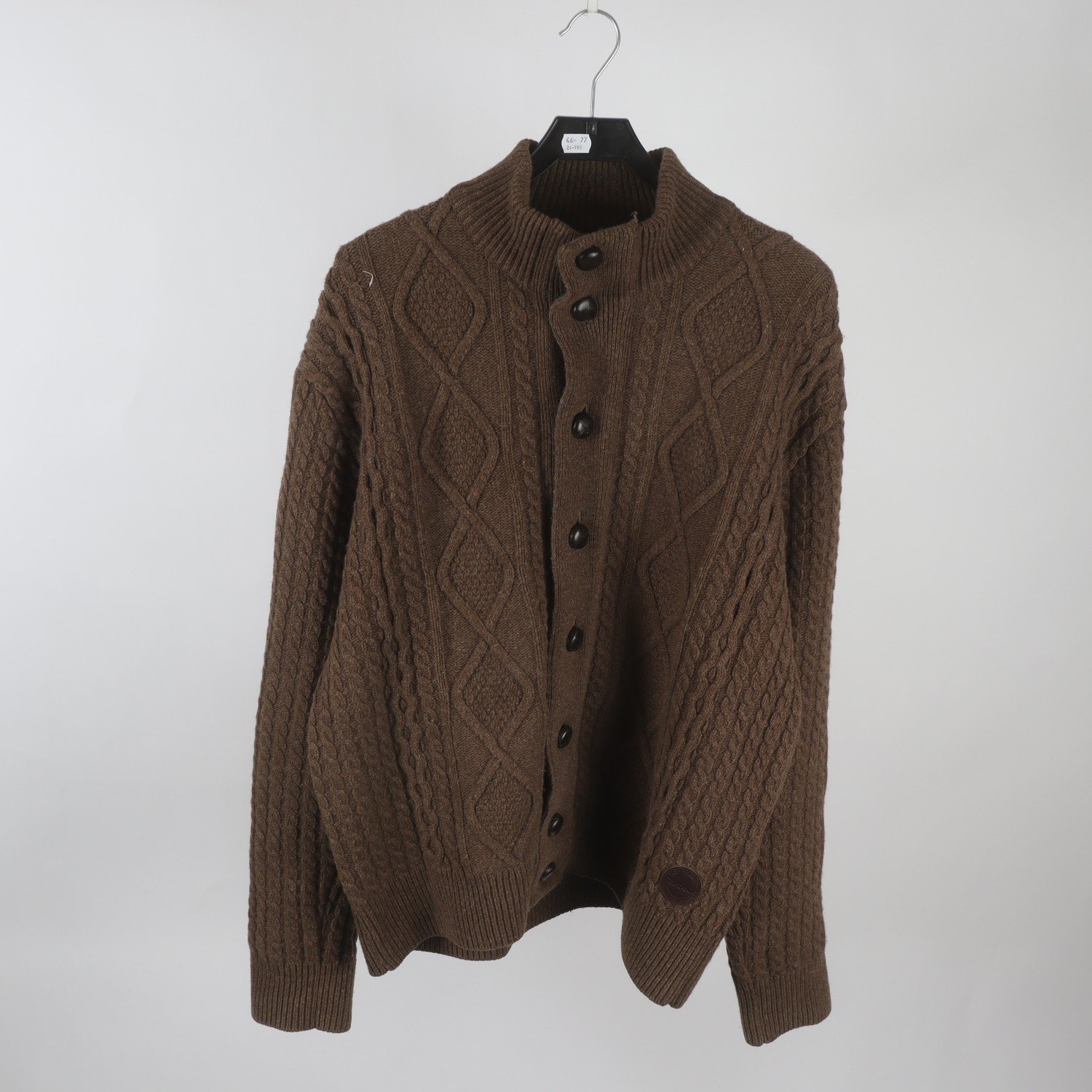 Stickad kofta, Barbour, 100% lammull, stl. XL