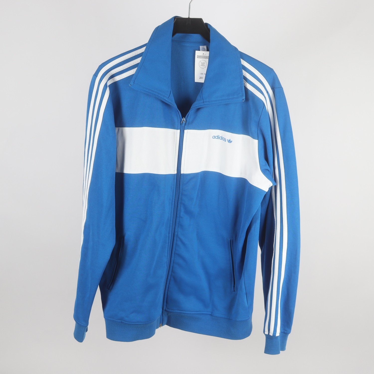 Sportjacka, Adidas, blå/vit, stl. XL