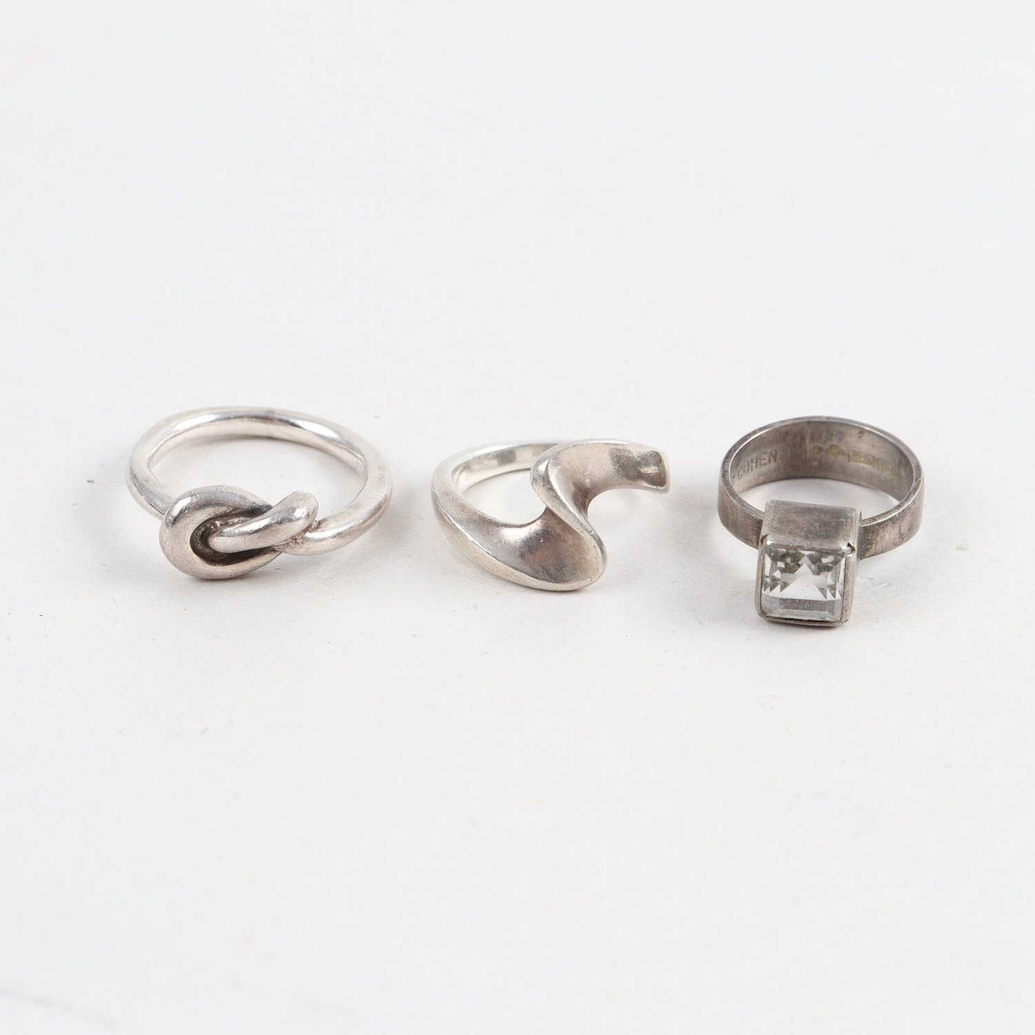 Ringar, 3st, Silver, Vikt: 12,8g