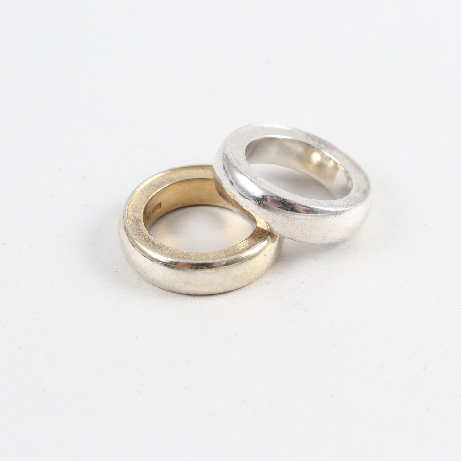 Ringar, silver, 2 st, vikt: 28,6g