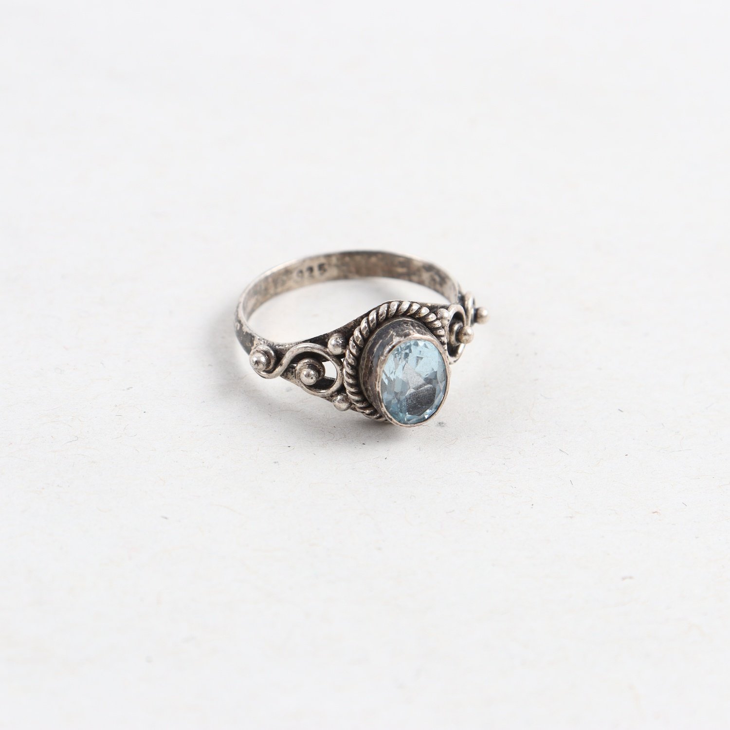 Ring, Silver, Sten, Vikt: 2,7g