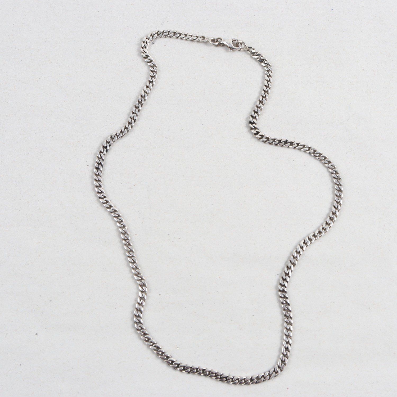 Halsband, pansarlänk, silver 925, vikt: 17,7g