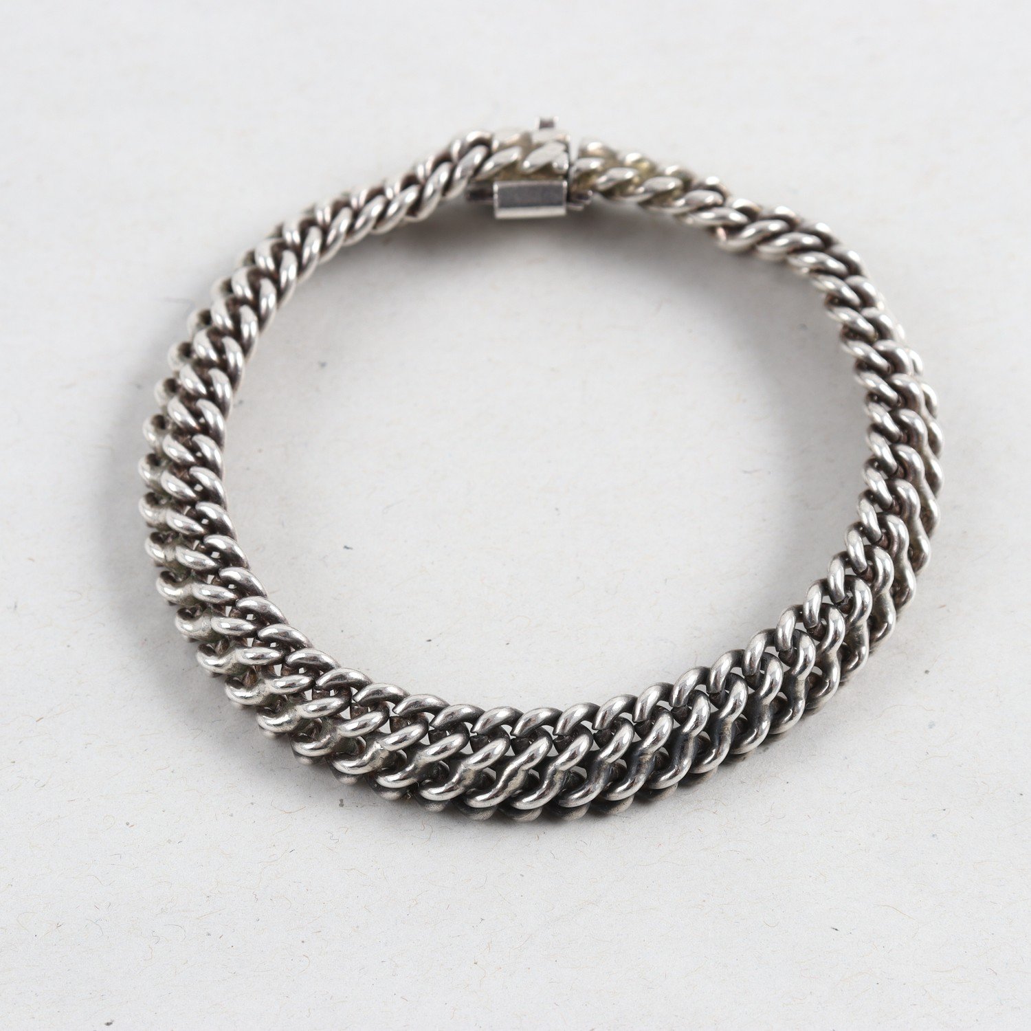 Armband, fiskbenslänk, silver 925. vikt: 31,1g