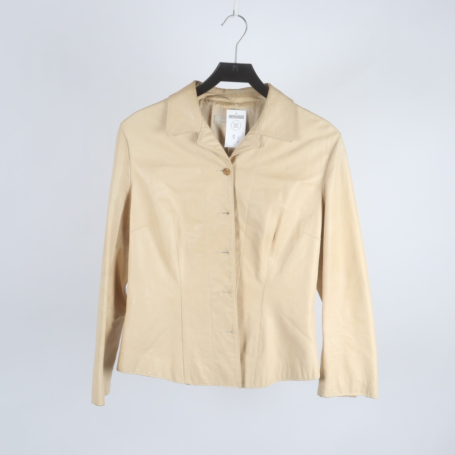 Skinnjacka, Massimo Dutti, beige, stl. 36