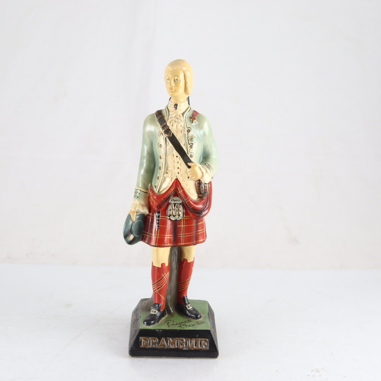 Figurin, gips, Prince Charlie, Drambuie, Skottland, 1950-tal