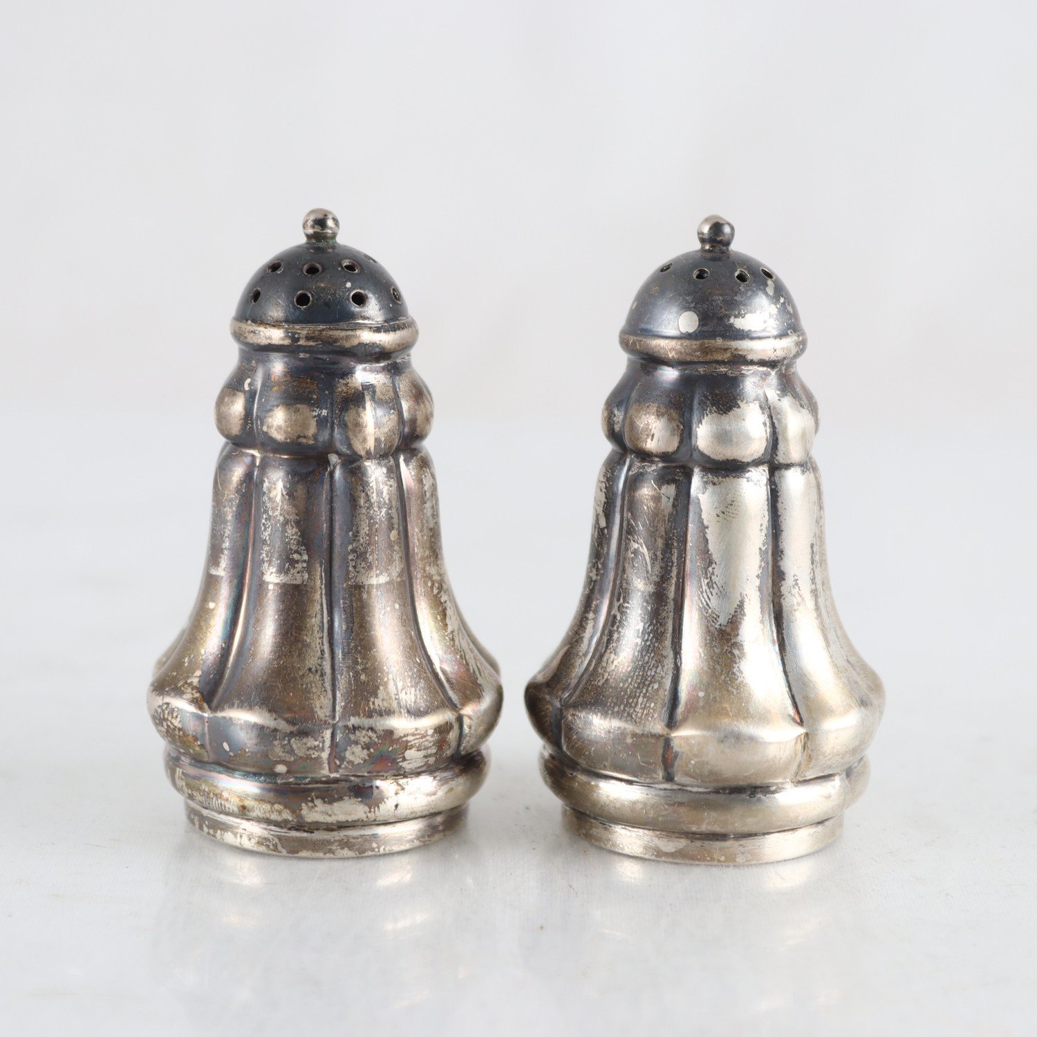 Salt & pepparströare, silver, NSK, 1951