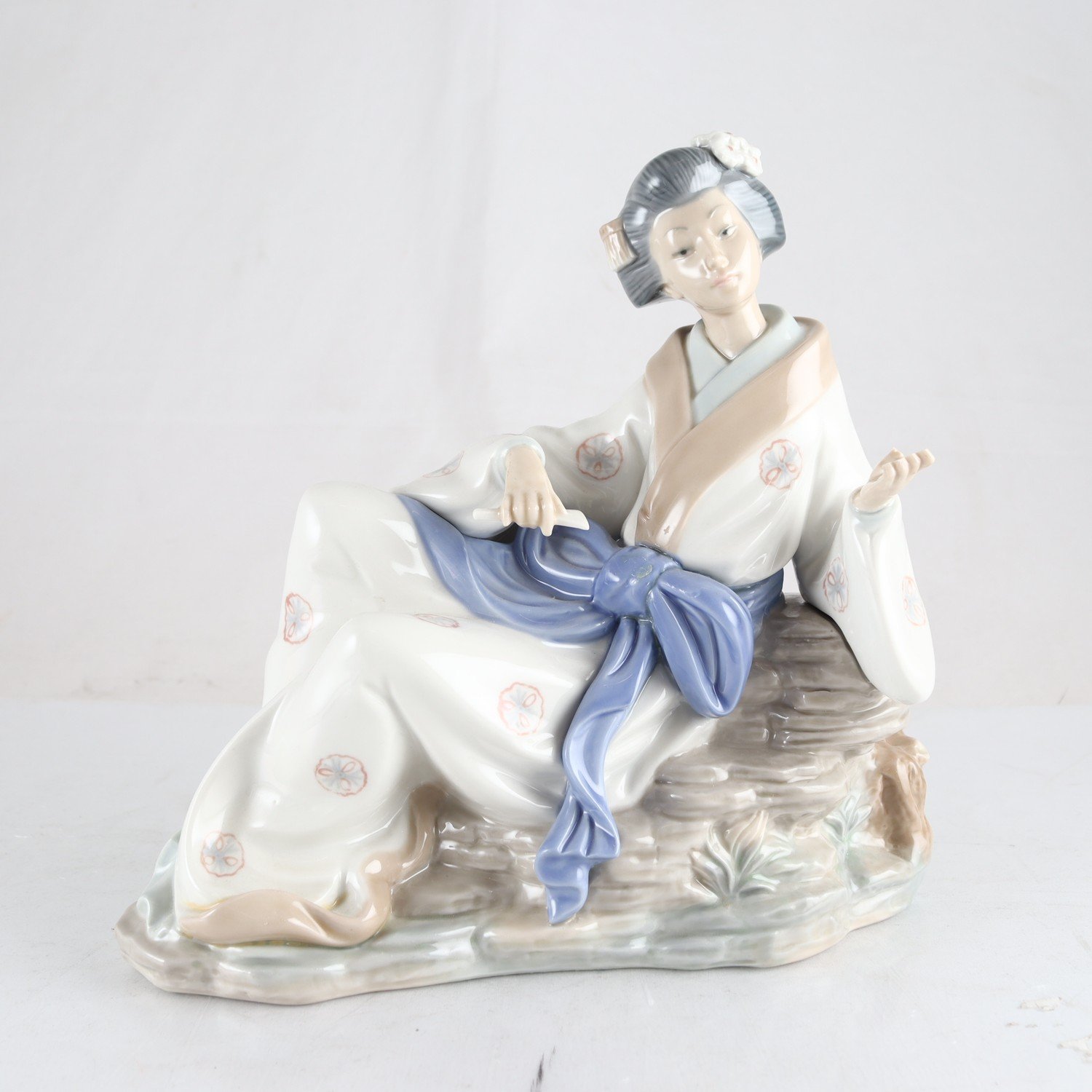 Figurin, geisha, Nao Lladro, Spanien. Samfraktas ej.