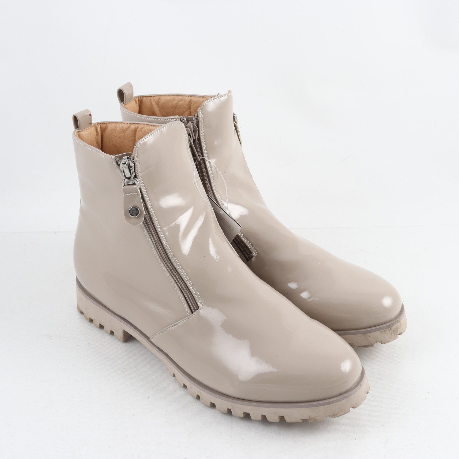 Boots, Dasia, beige, lack, stl. 41