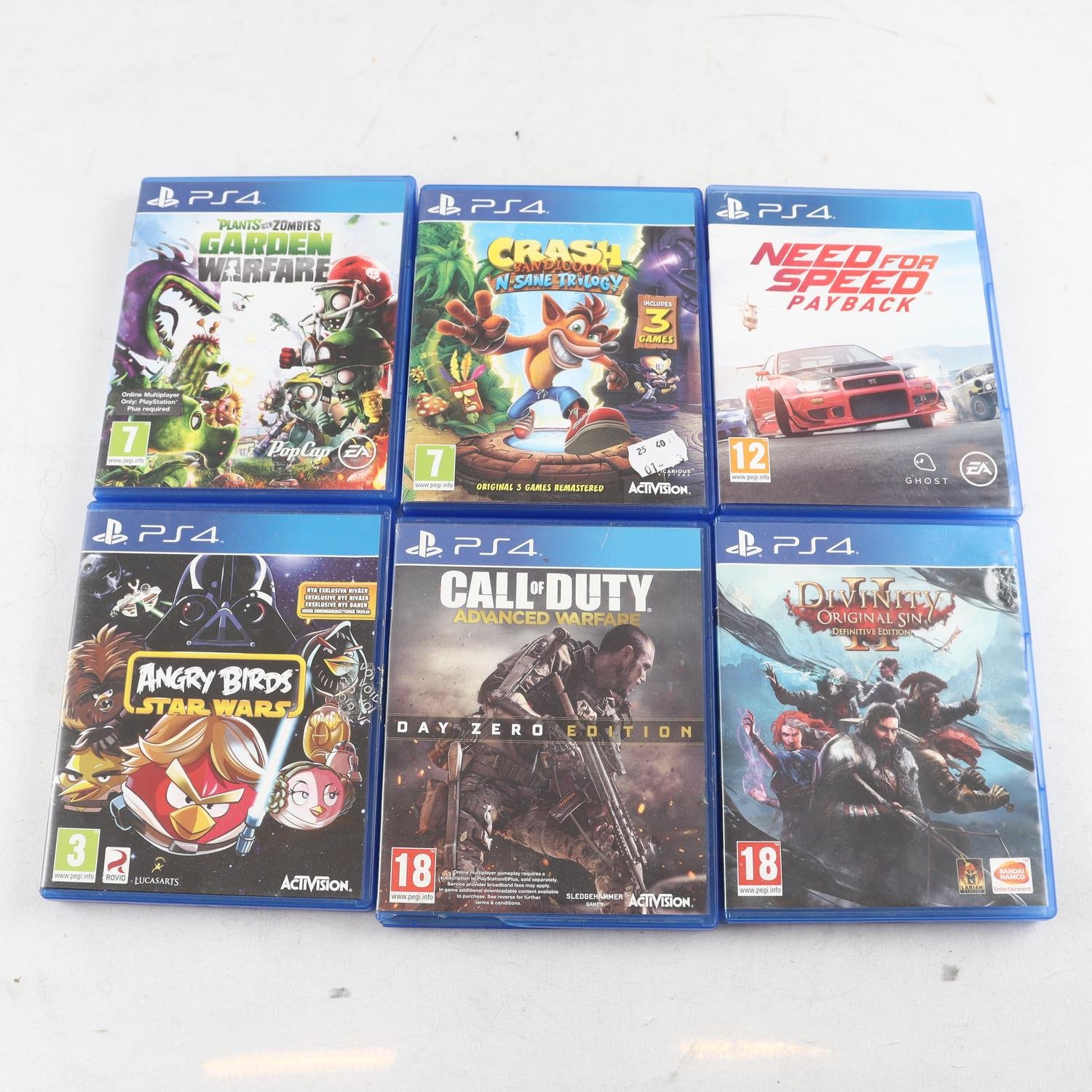 Spel, Playstation 4, olika titlar, 6 st.