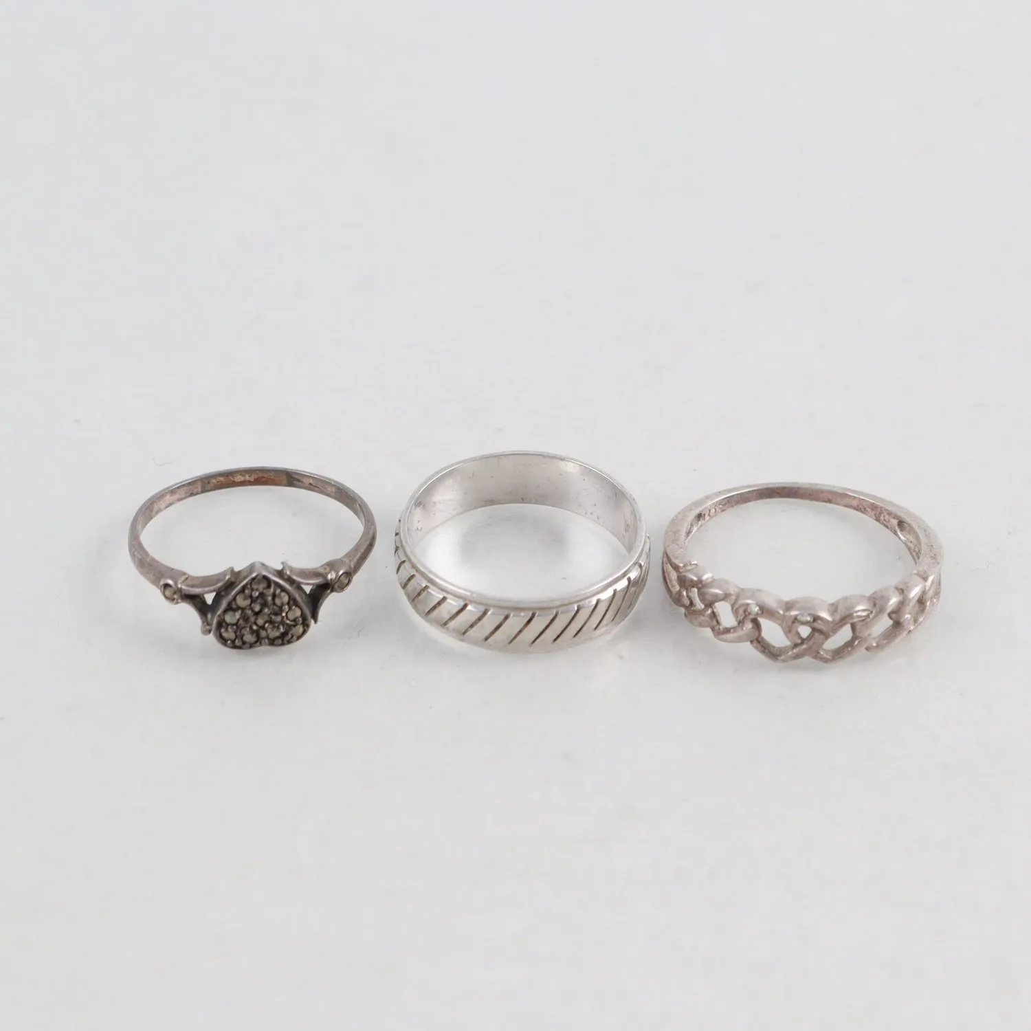 Ringar, Silver, 3 st, vikt: 7,7g