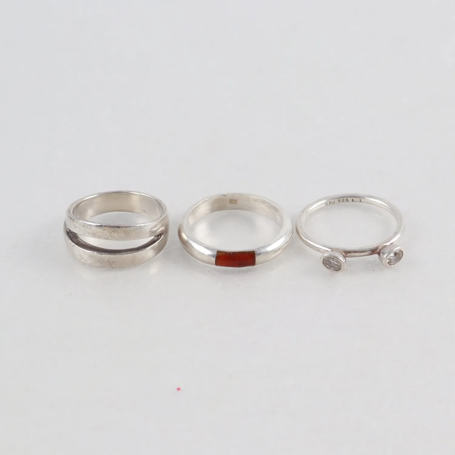 Ringar, silver, 3 st, vikt: 11,8g