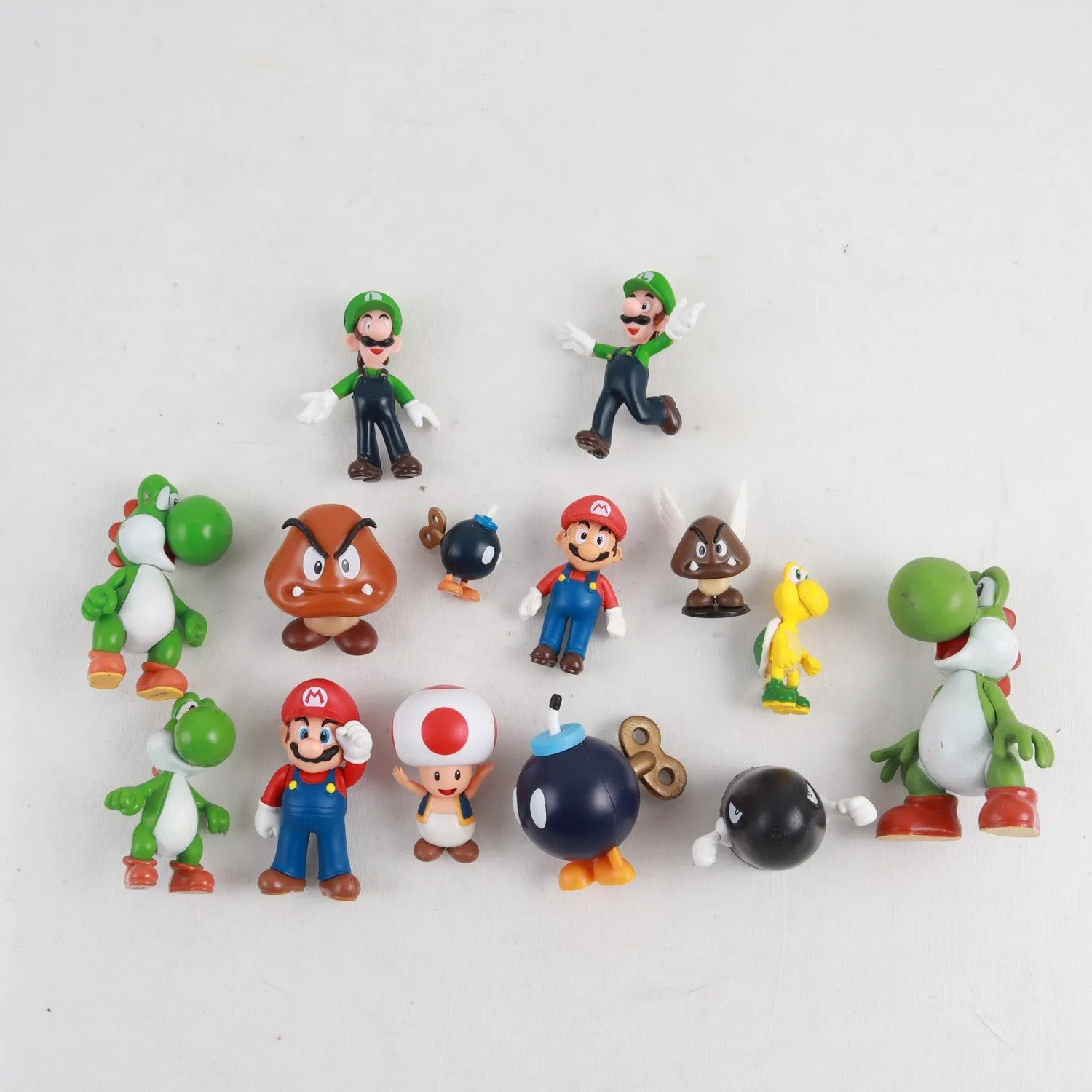 Figurer, Super mario, nintendo, blandat.