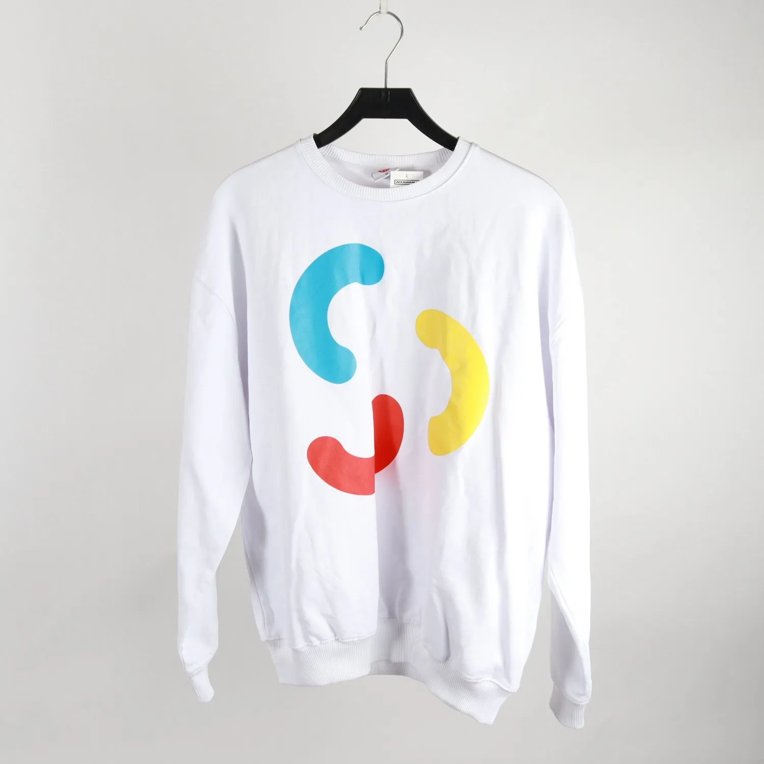 Sweatshirt, OLW, vit, ostbågar, stl. M