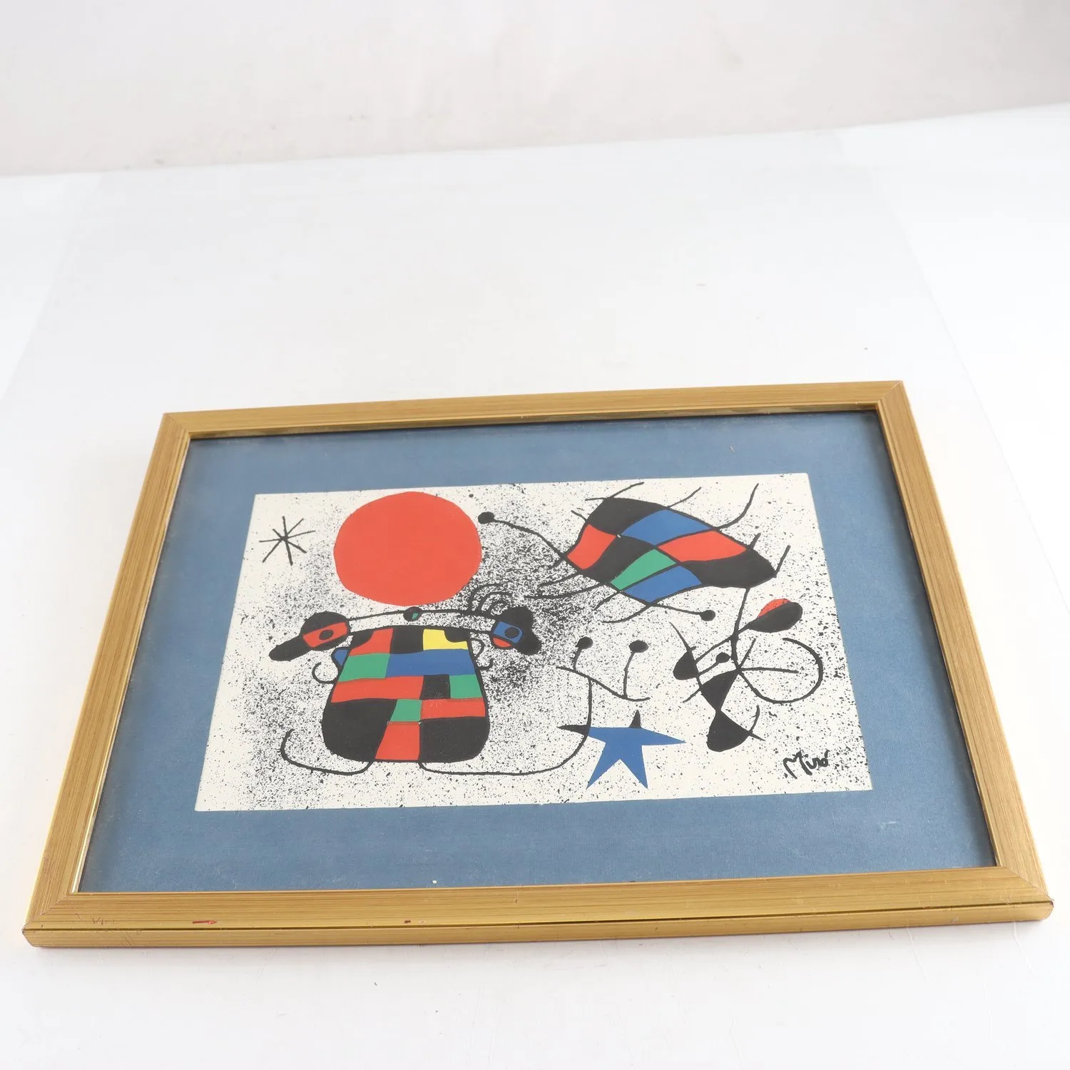 Litografiskt tryck, Joan Miró, (1893-1983), trycksignerad. Samfraktas ej.