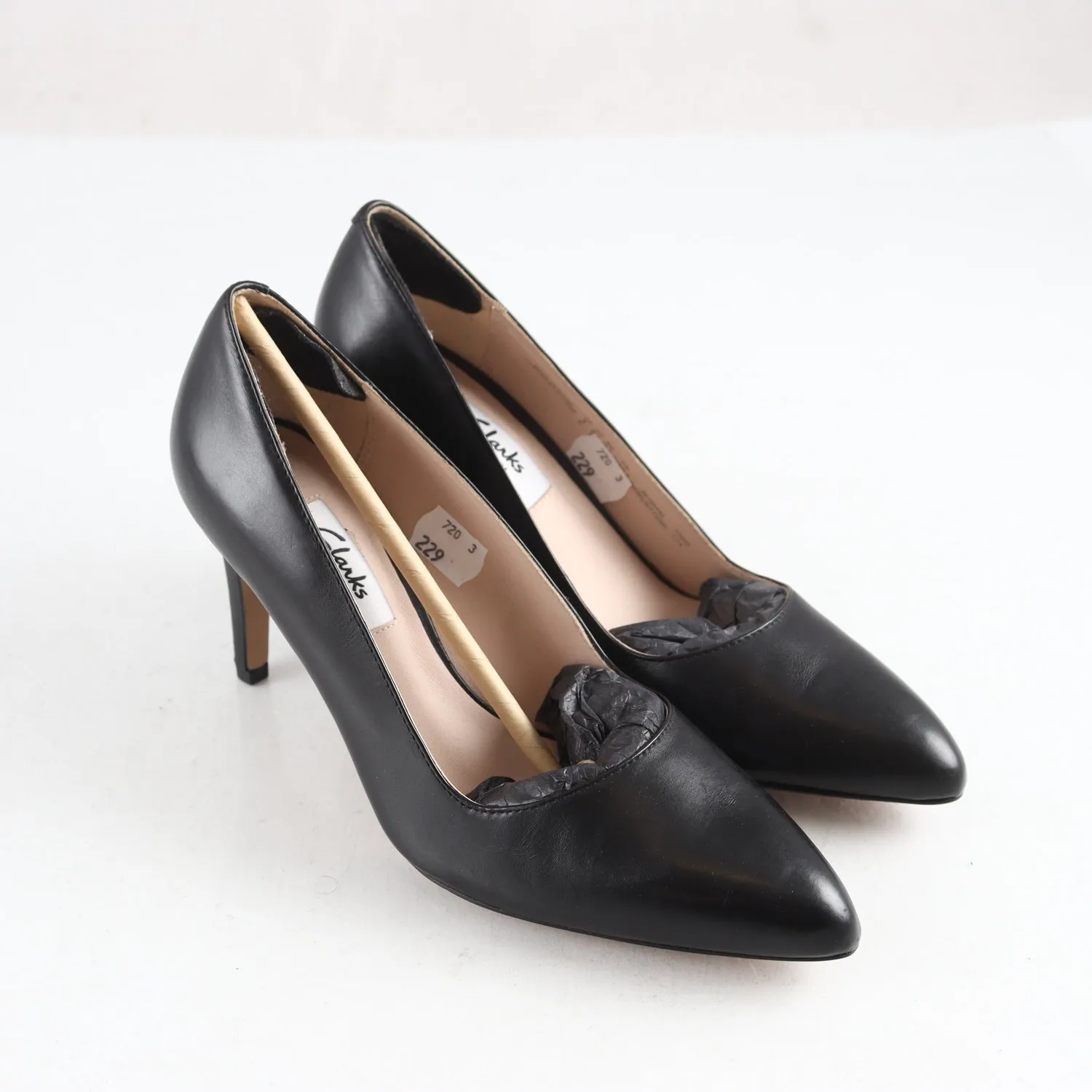 Pumps, Clarks, svart, stl. 39½