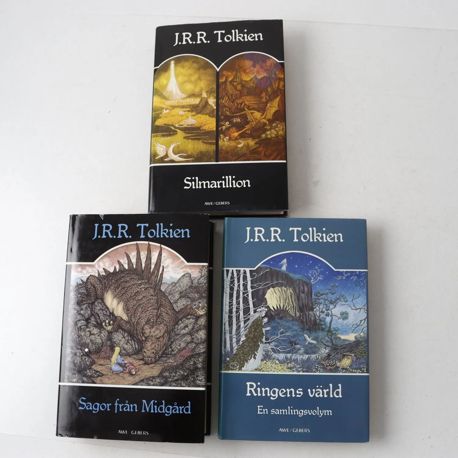 J.R.R. Tolkien, Silmarillion + Sagor från Midgård + Ringens värld