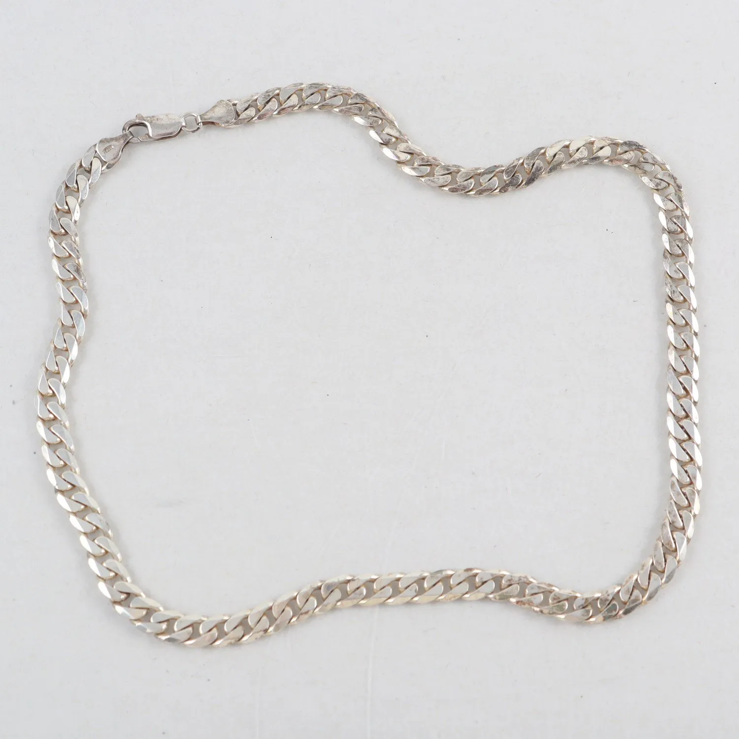 Halsband, pansarlänk, silver 925, vikt: 32,3g