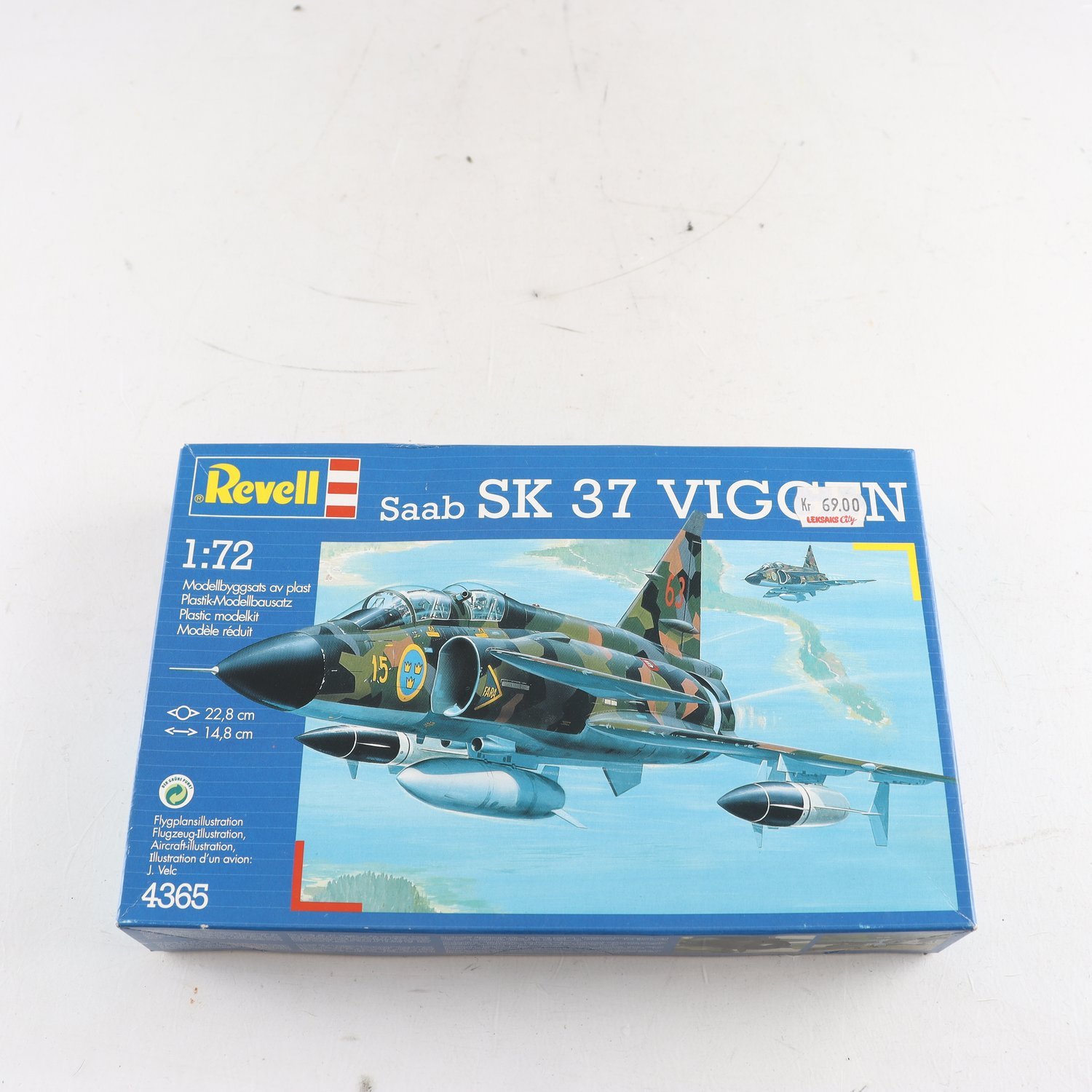 Byggmodell, Saab vigen 37 sk, Revell.