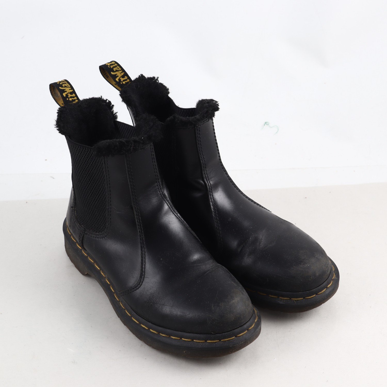 Fodrade kängor, Dr. Martens, läder, stl. 39