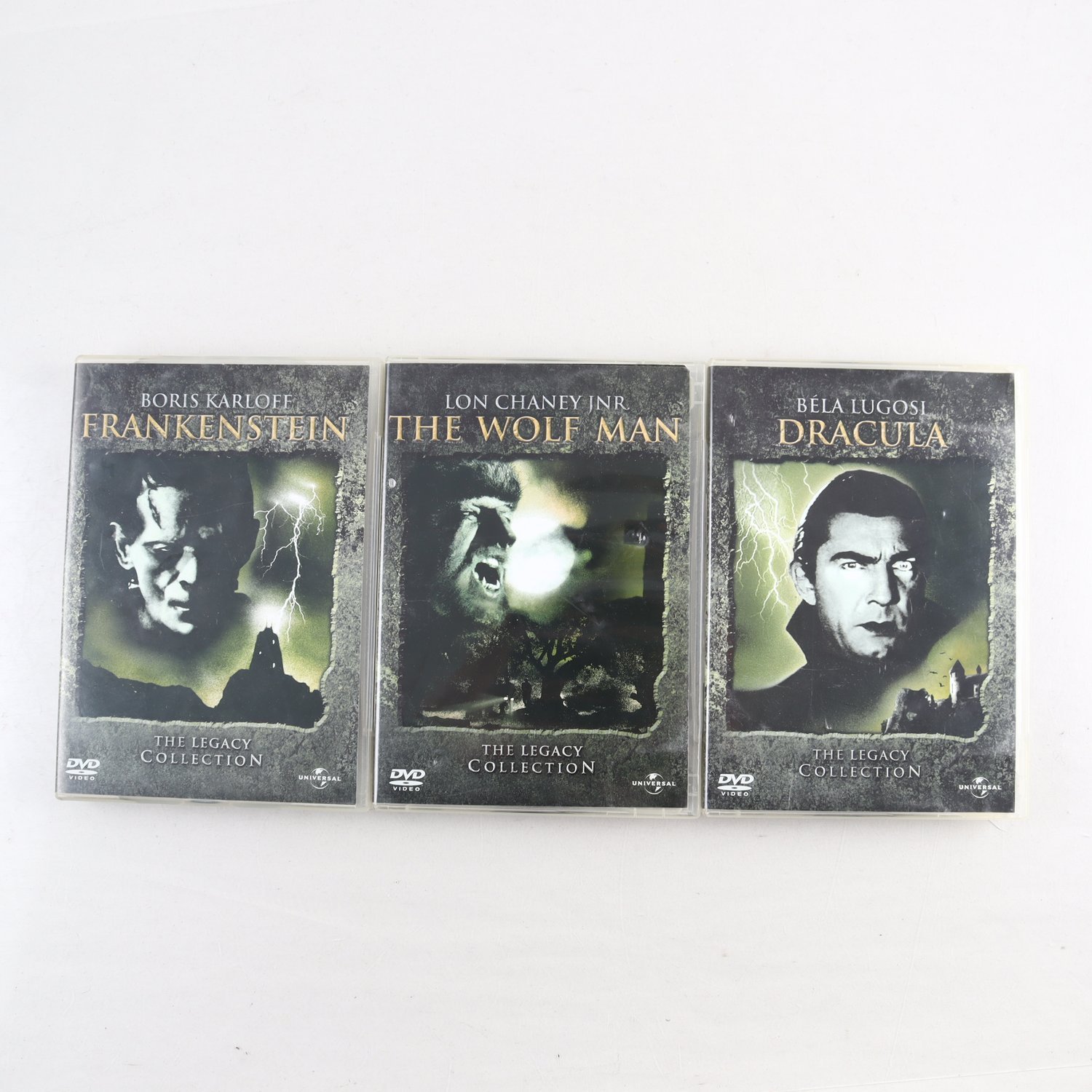 DVD The Legacy Collection, Dracula, Frankenstein, The Wolf Man