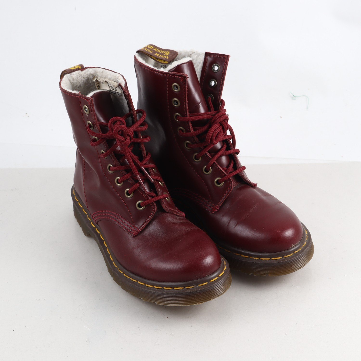 Fodrade kängor, Dr. Martens, läder, stl. 36