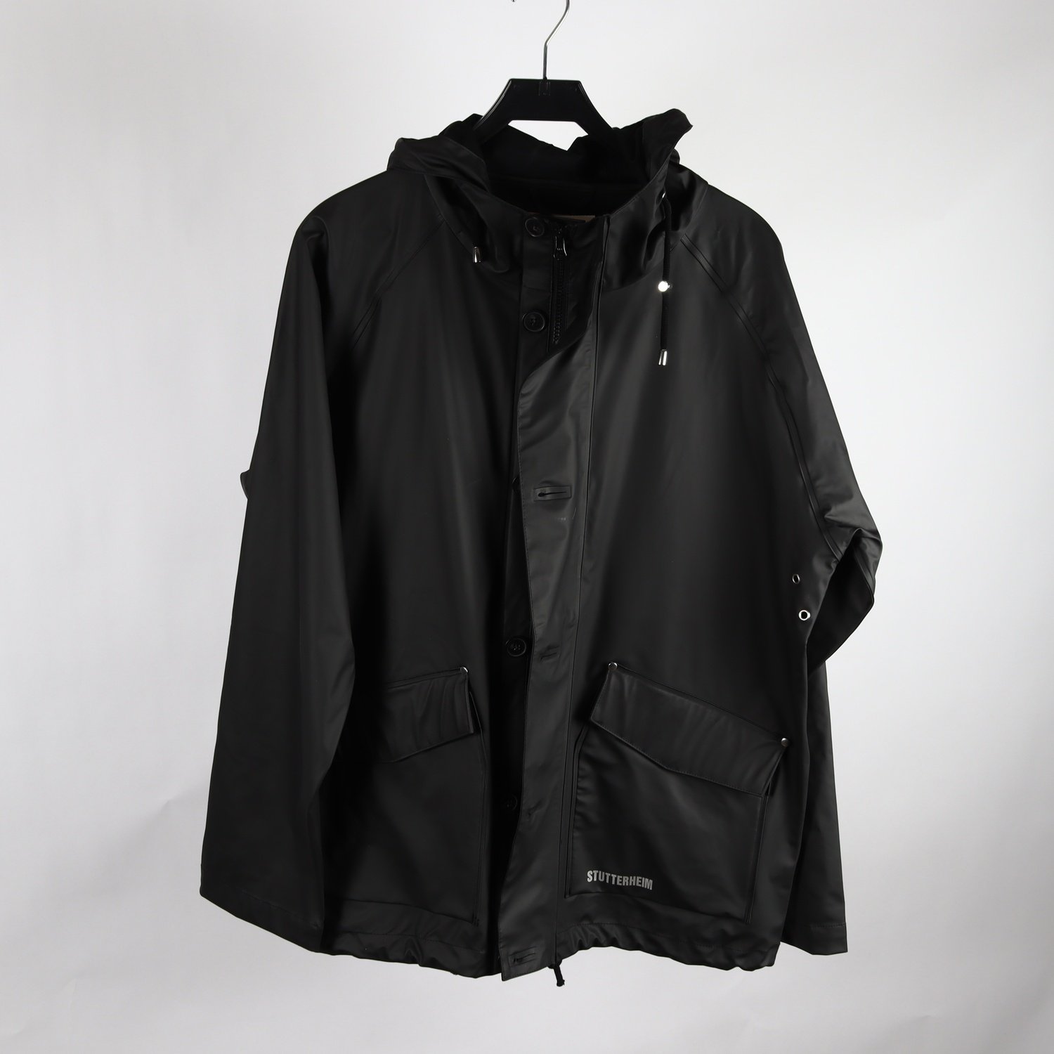 Regnjacka, Stutterheim, svart, stl. XL