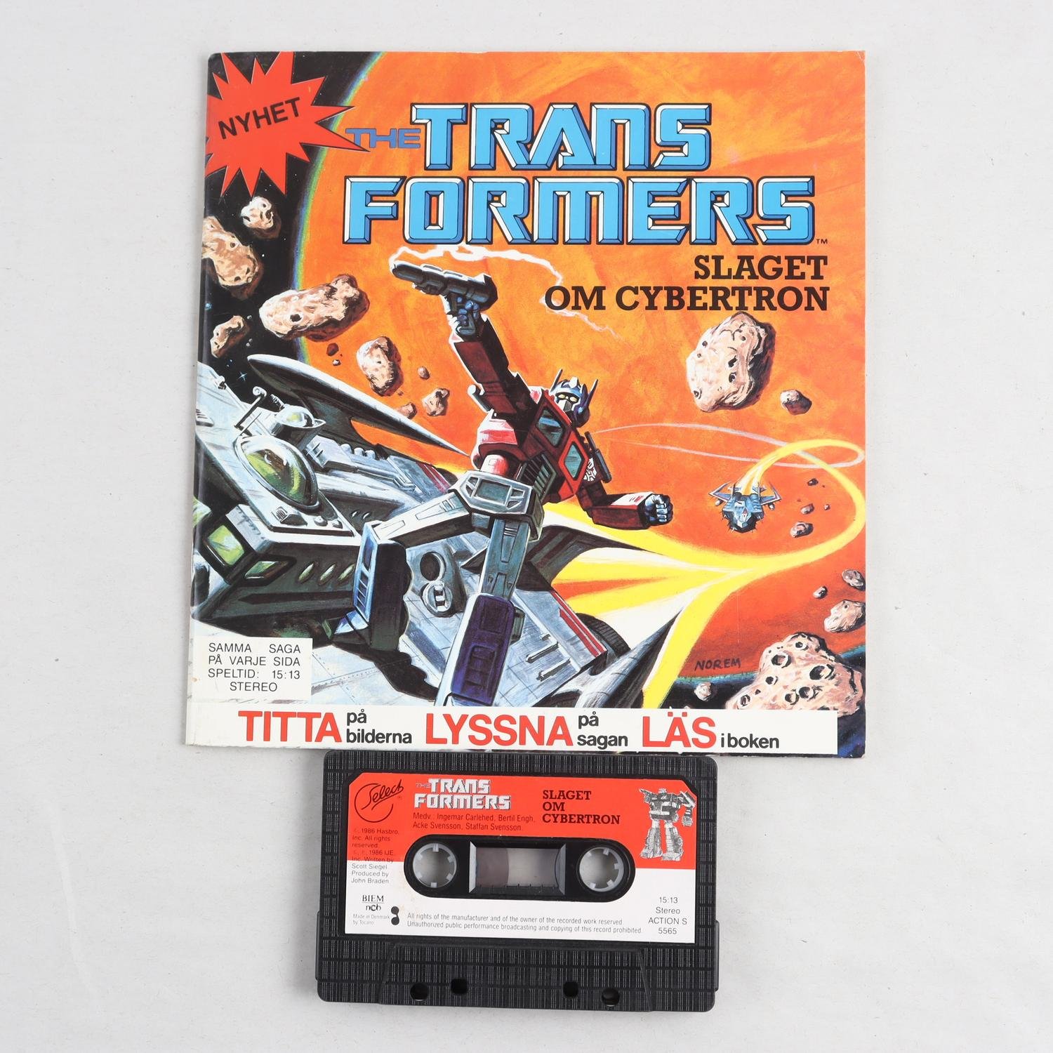 Kassettband + Bok The Transformers, Slaget om cybertron