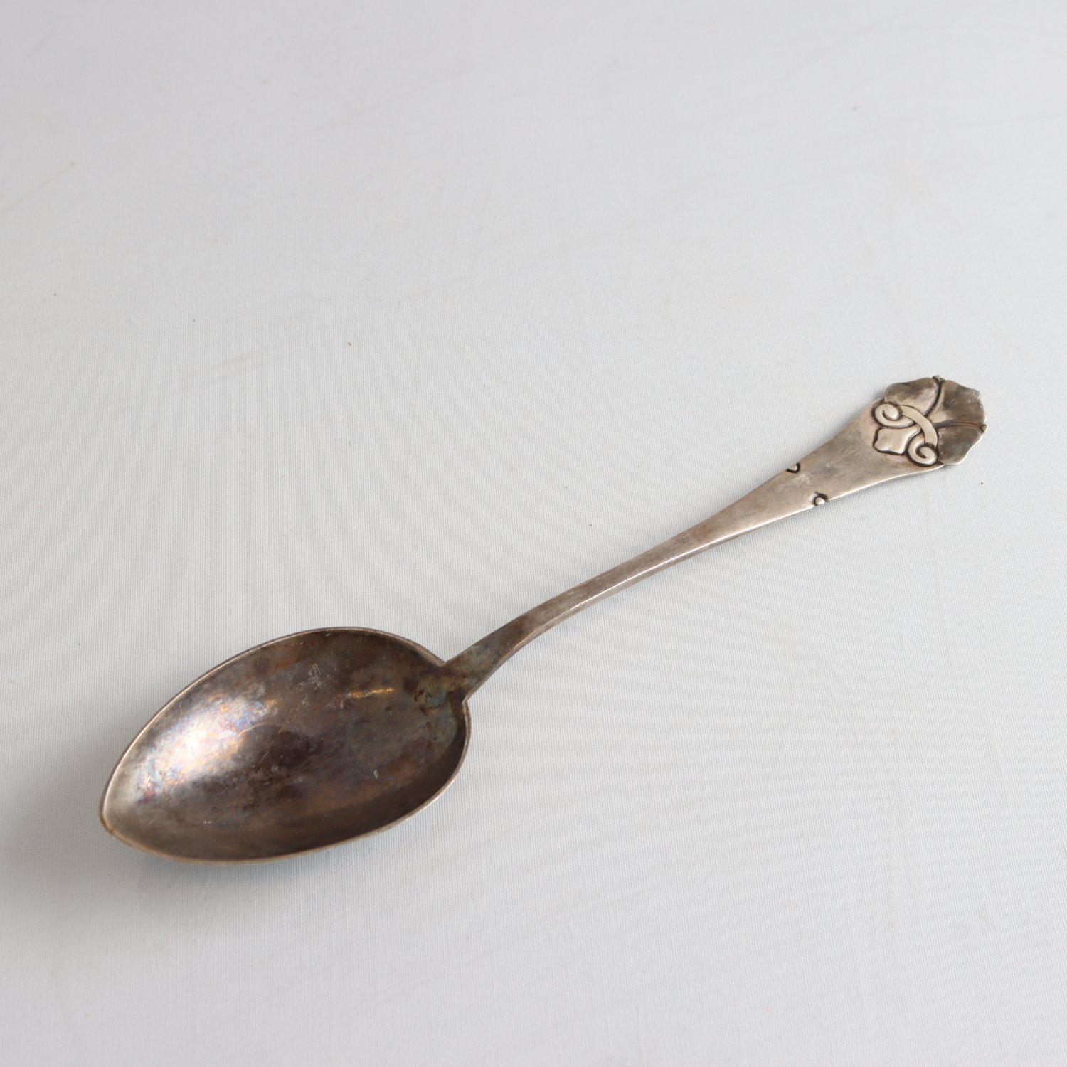 Serveringssked, silver, Christian F Heise, (1904-1932), Danmark