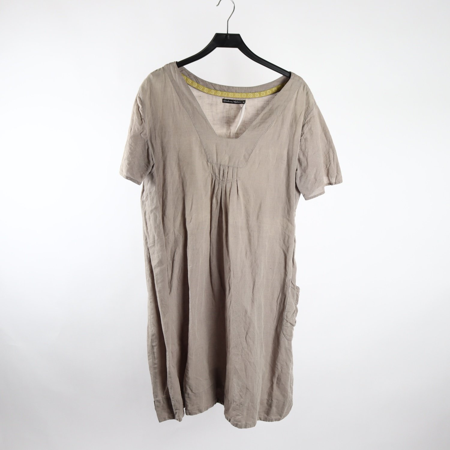 Klänning, Gudrun Sjödén, beige, lin, bomull, stl. XL