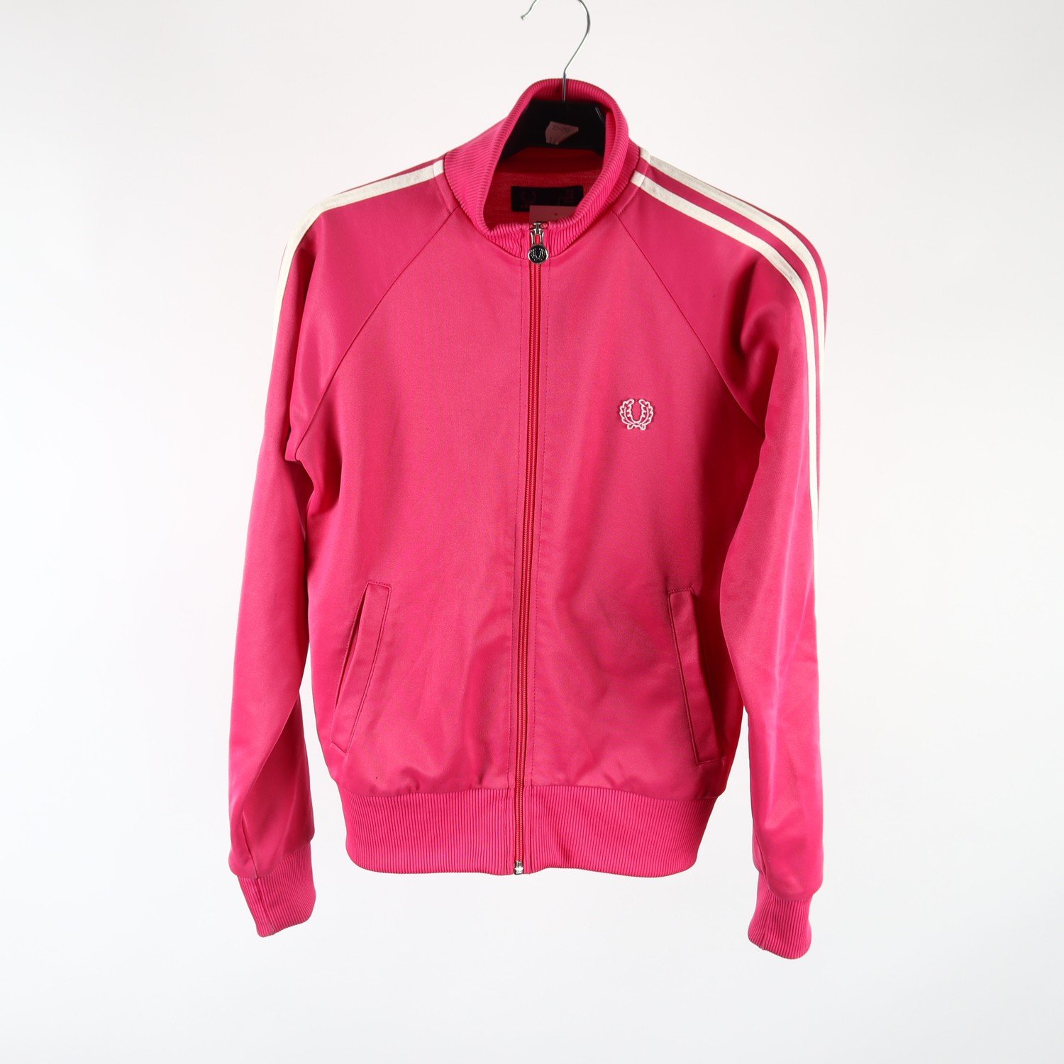 Träningsjacka, Fred Perry, rosa, vit, stl. 38