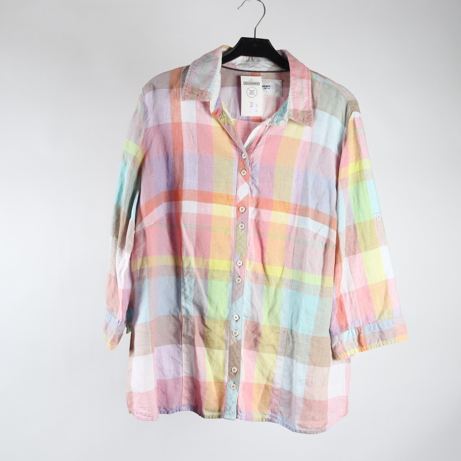 Blus, Gerry Weber Edition, rosa, blå, lin, stl. 46